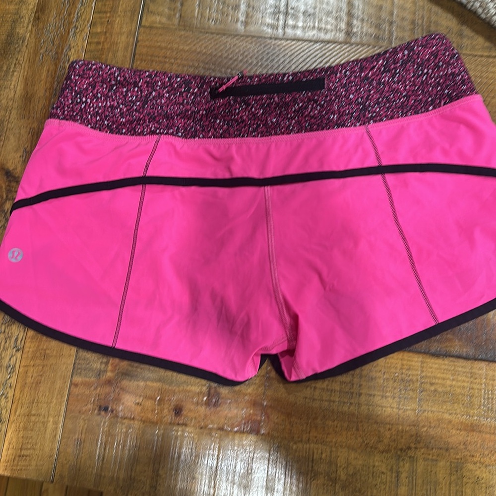 Lululemon Run: Speed Short 4 Way Stretch Raspberry Glo Light - Picture 3 of 7